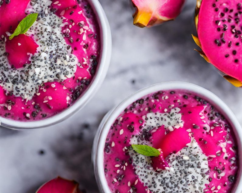 Dragon Fruit Collagen Chia Seed Protein Pudding - Pinky Collagen