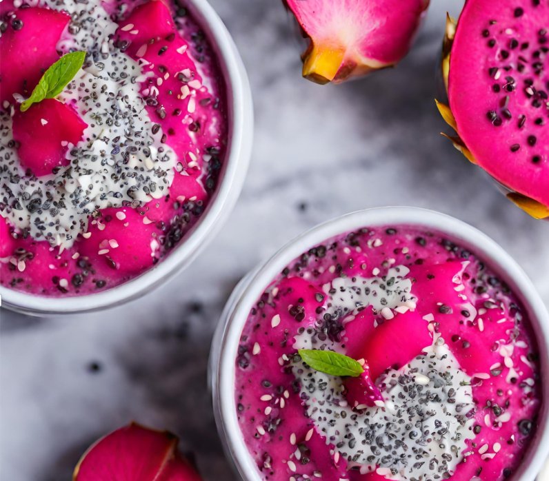 Dragon Fruit Collagen Chia Seed Protein Pudding - Pinky Collagen