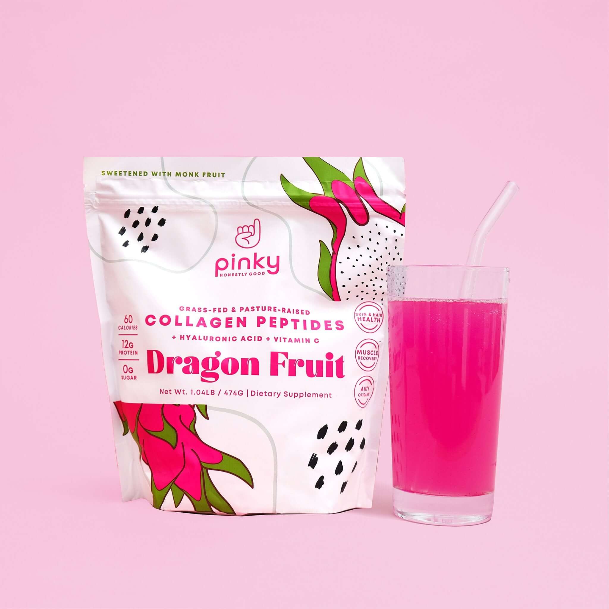 Pinky Collagen Peptides: Dragon Fruit - Pinky